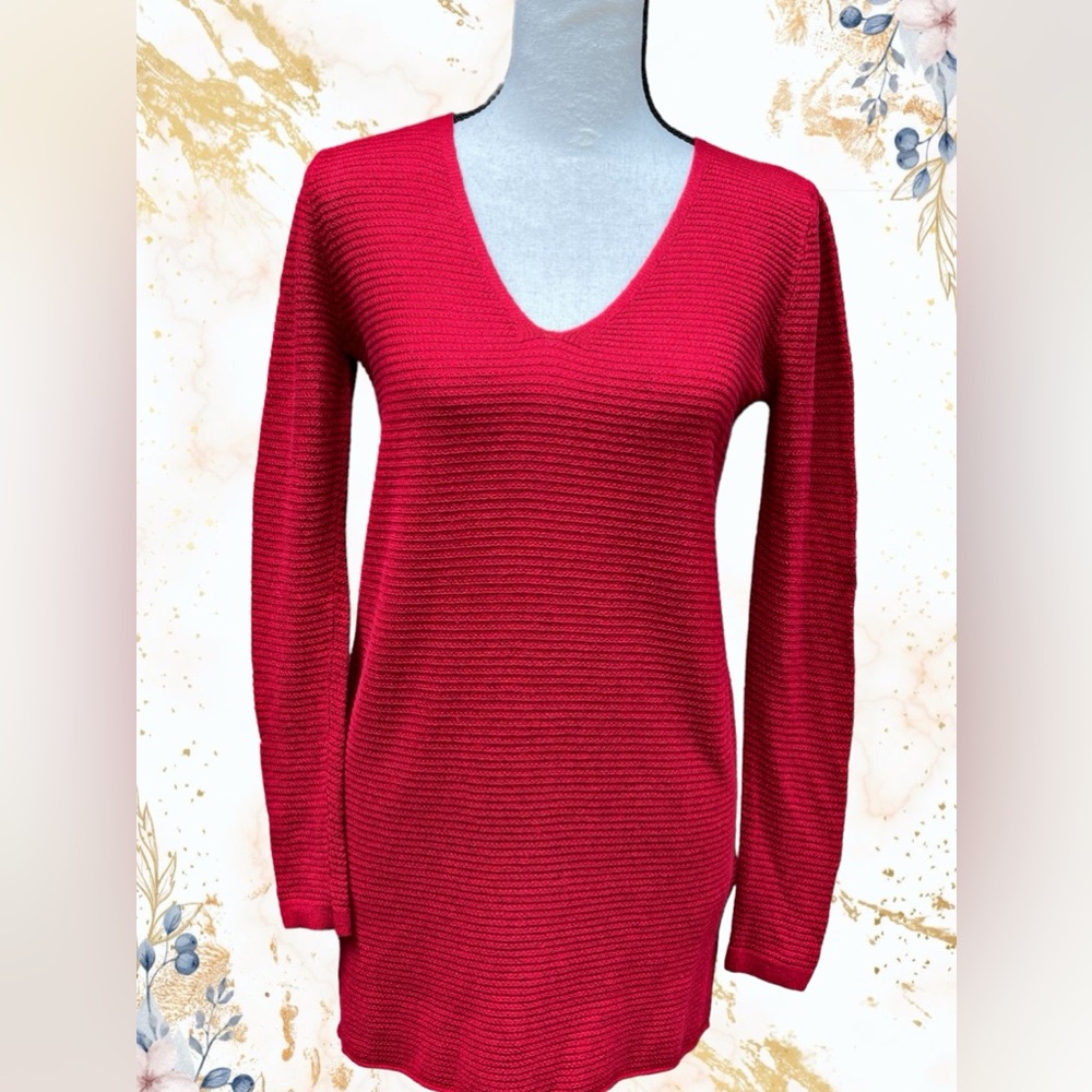 Old Navy, Red, Knit, Tunic, Long Sleeved, Women’s Size XS